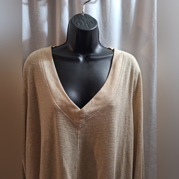 Terra & sky waffle knit thermal shirt size 3X - Picture 2 of 6